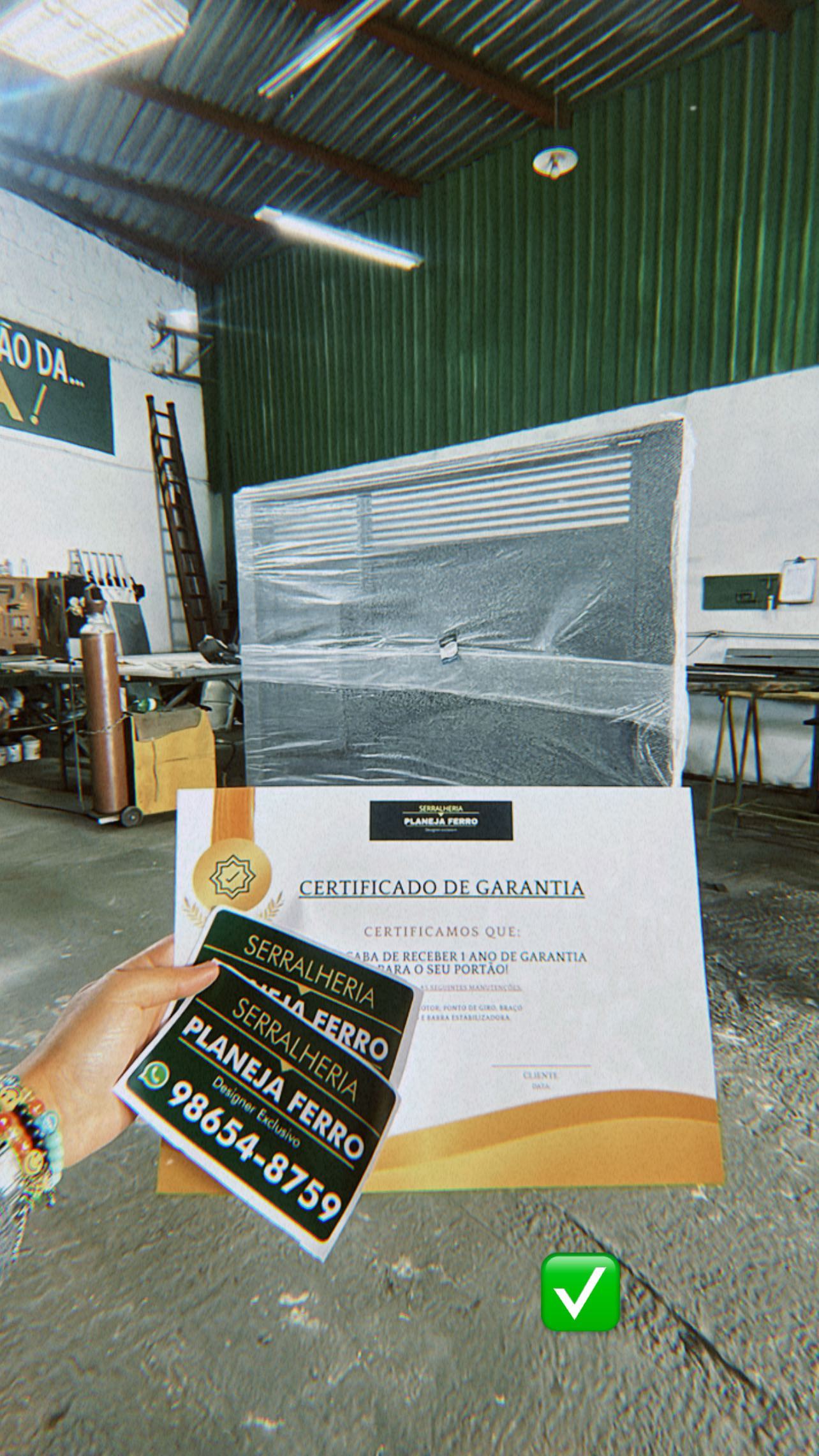 Certificado Portões Planeja Ferro